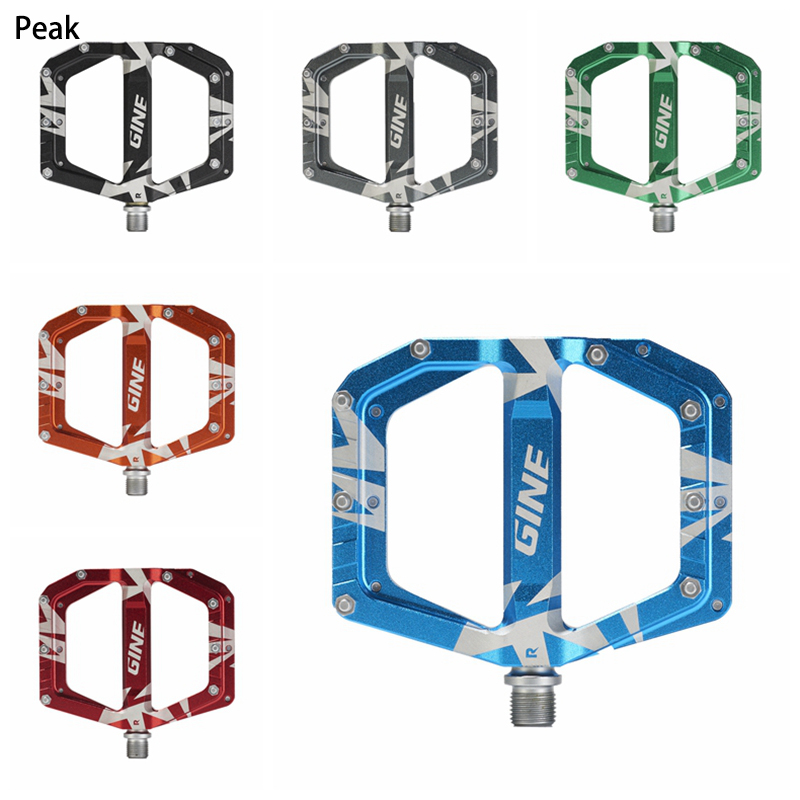 GINE Road/MTB Universal Bicycle Pedals Lightweight Aluminum Alloy Bicycle Platform Pedals 20 Pairs